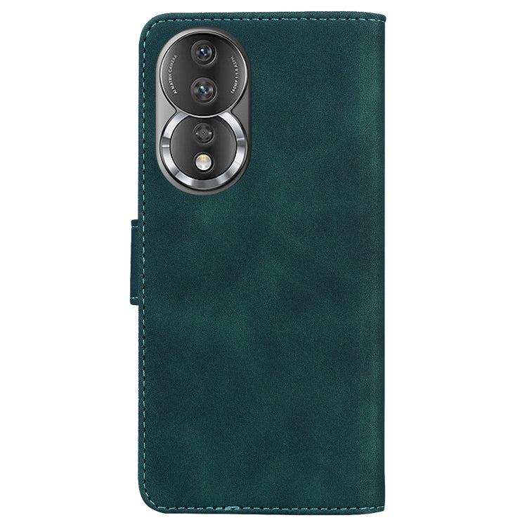 For Honor 80 Skin Feel Pure Color Flip Leather Phone Case