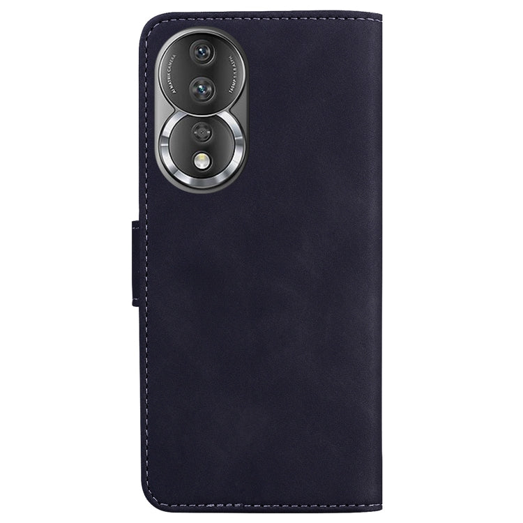 For Honor 80 Skin Feel Pure Color Flip Leather Phone Case