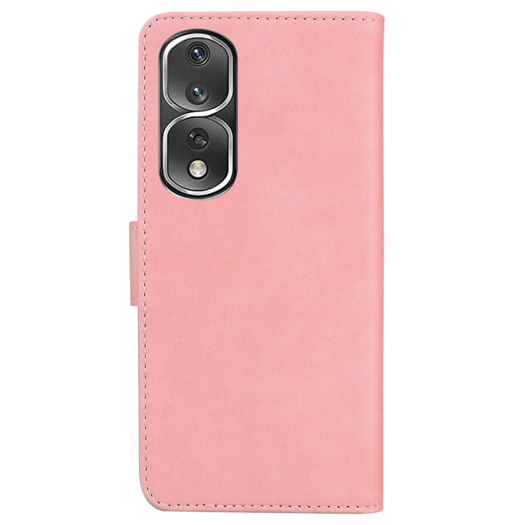 For Honor 80 Pro Skin Feel Pure Color Flip Leather Phone Case