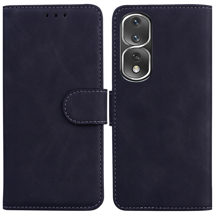 For Honor 80 Pro Skin Feel Pure Color Flip Leather Phone Case
