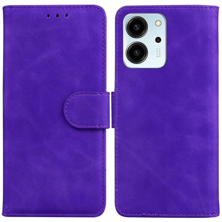 For Honor 80 SE Skin Feel Pure Color Flip Leather Phone Case