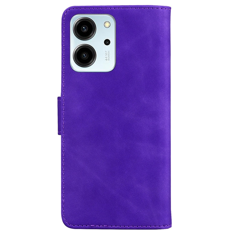 For Honor 80 SE Skin Feel Pure Color Flip Leather Phone Case