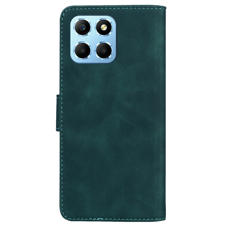 For Honor X8 5G Skin Feel Pure Color Flip Leather Phone Case