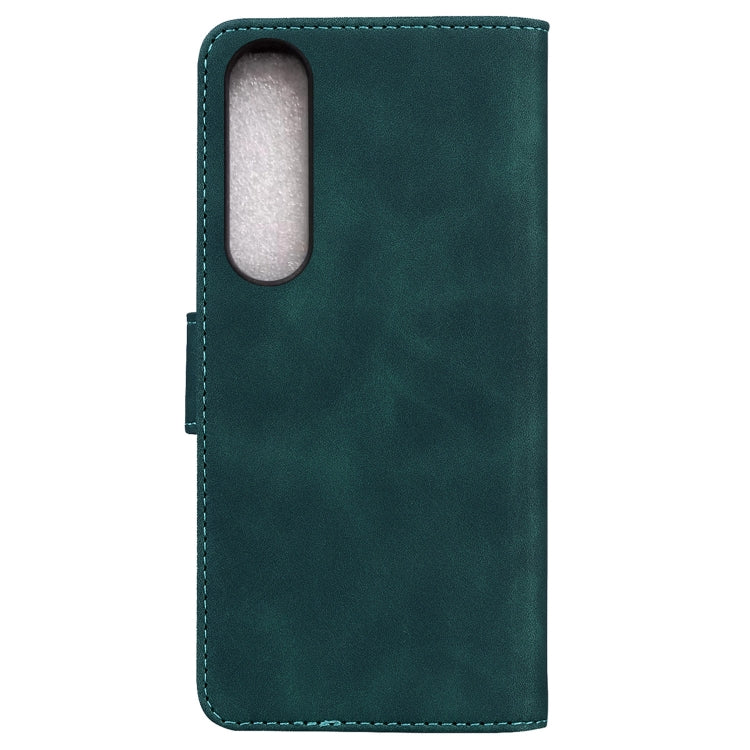 For Sony Xperia 1 IV 2023 Skin Feel Pure Color Flip Leather Phone Case