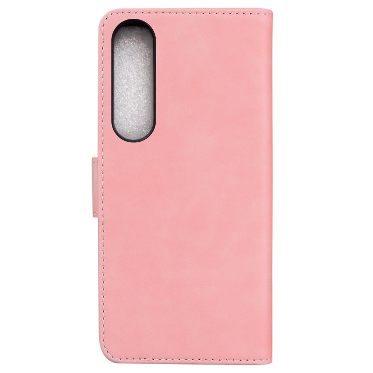 For Sony Xperia 1 IV 2023 Skin Feel Pure Color Flip Leather Phone Case