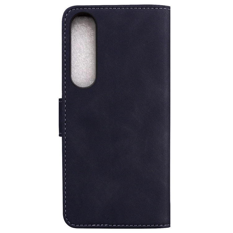 For Sony Xperia 1 IV 2023 Skin Feel Pure Color Flip Leather Phone Case