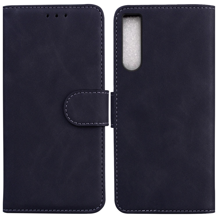 For Sony Xperia 10 IV 2023 Skin Feel Pure Color Flip Leather Phone Case