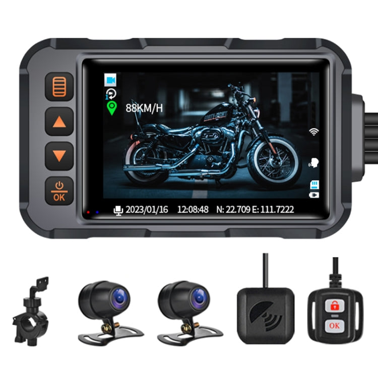SE65 Dual 1080P Waterproof HD Motorcycle DVR, Support WiFi / GPS / Cycling Video