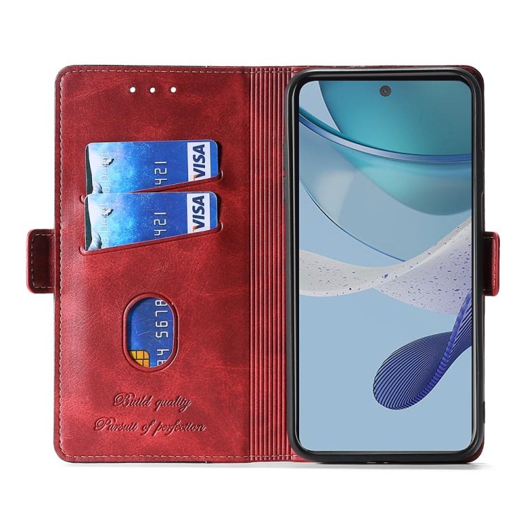 For Kyocera Android One S10 Contrast Color Side Buckle Leather Phone Case