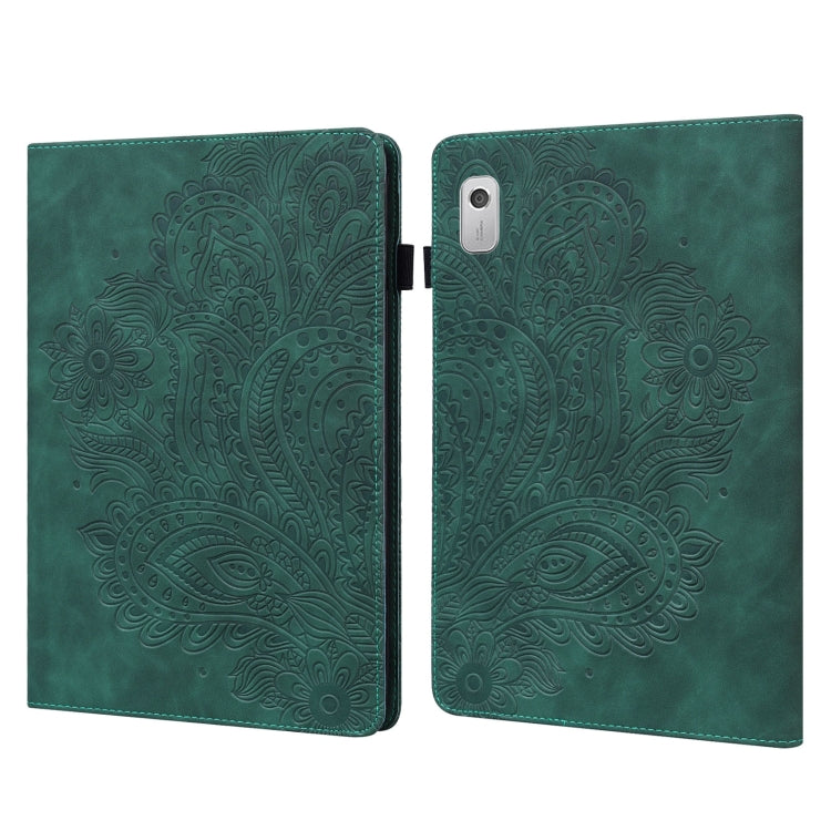 For Lenovo Tab M8 4th Gen TB-300FU Peacock Embossed Pattern Leather Tablet Case