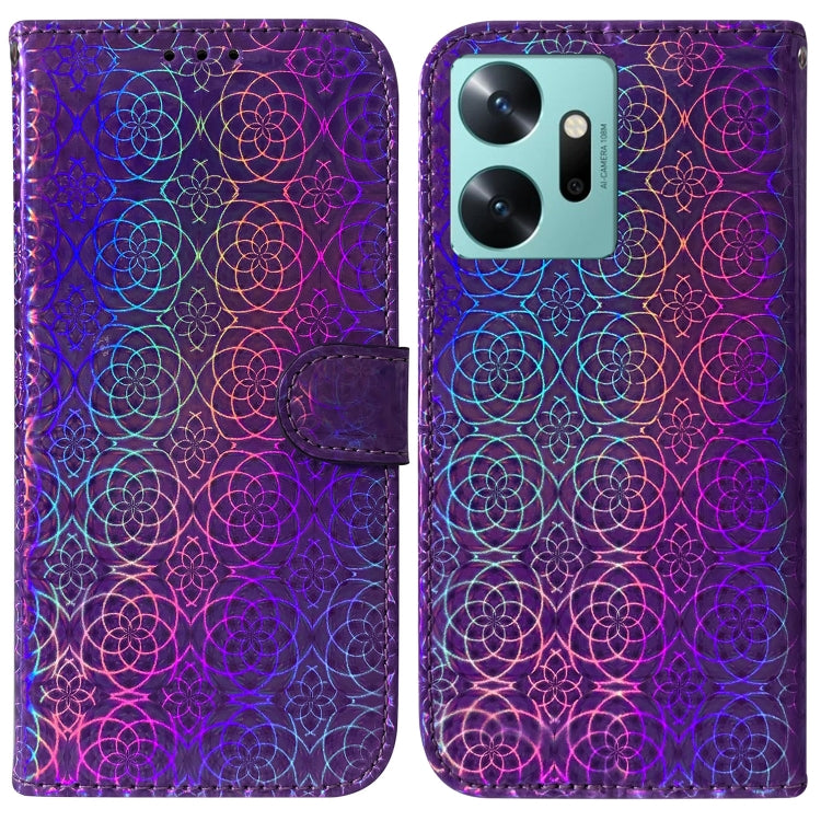 For Infinix Zero 20 / X6821 Colorful Magnetic Buckle Leather Phone Case