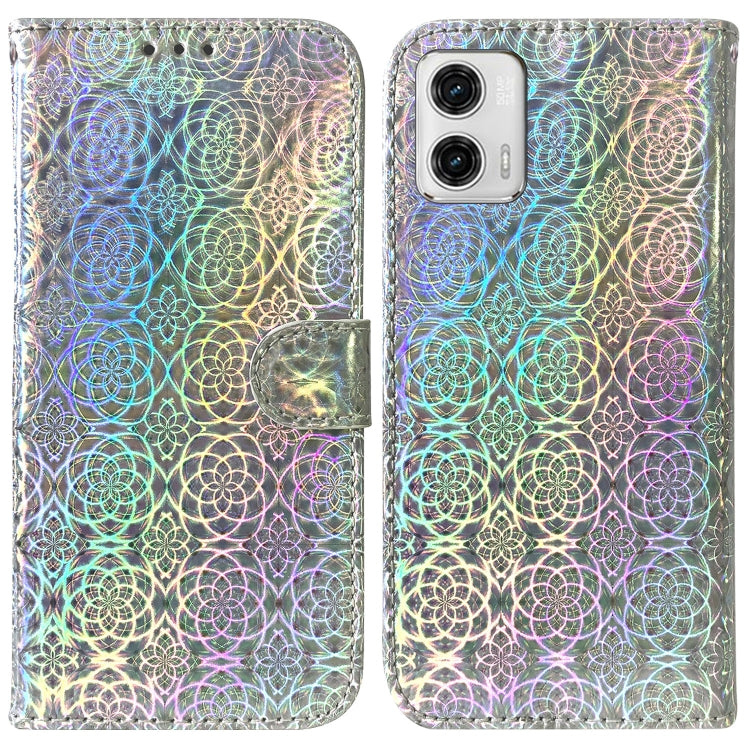 For Motorola Moto G73 Colorful Magnetic Buckle Leather Phone Case