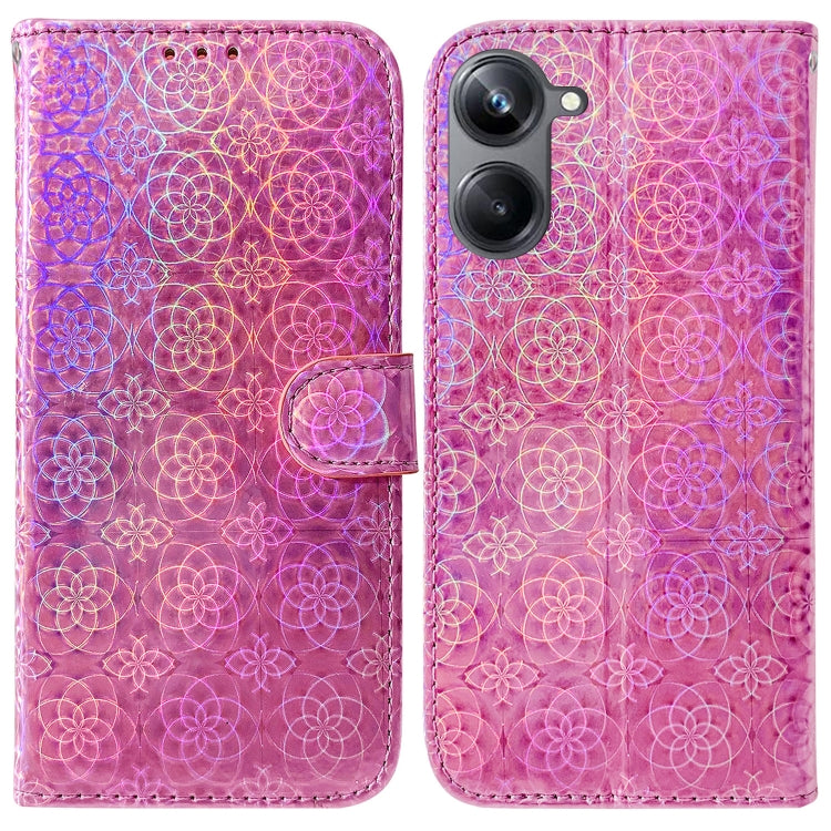 For Realme 10 Pro 5G Colorful Magnetic Buckle Leather Phone Case