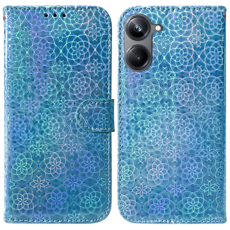 For Realme 10 Pro 5G Colorful Magnetic Buckle Leather Phone Case