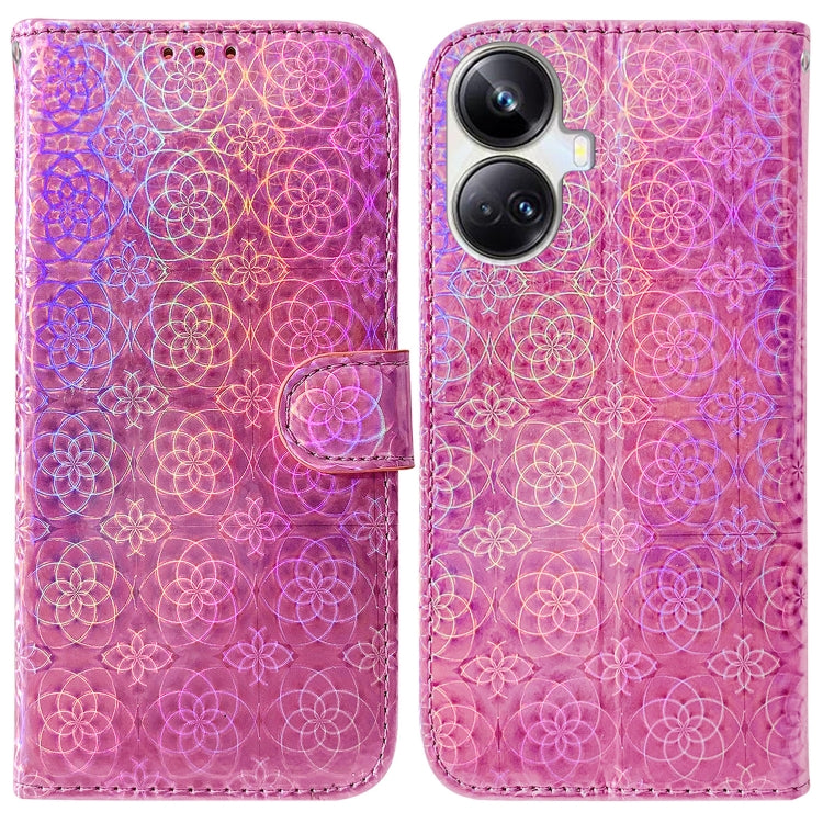 For Realme 10 Pro+ Colorful Magnetic Buckle Leather Phone Case