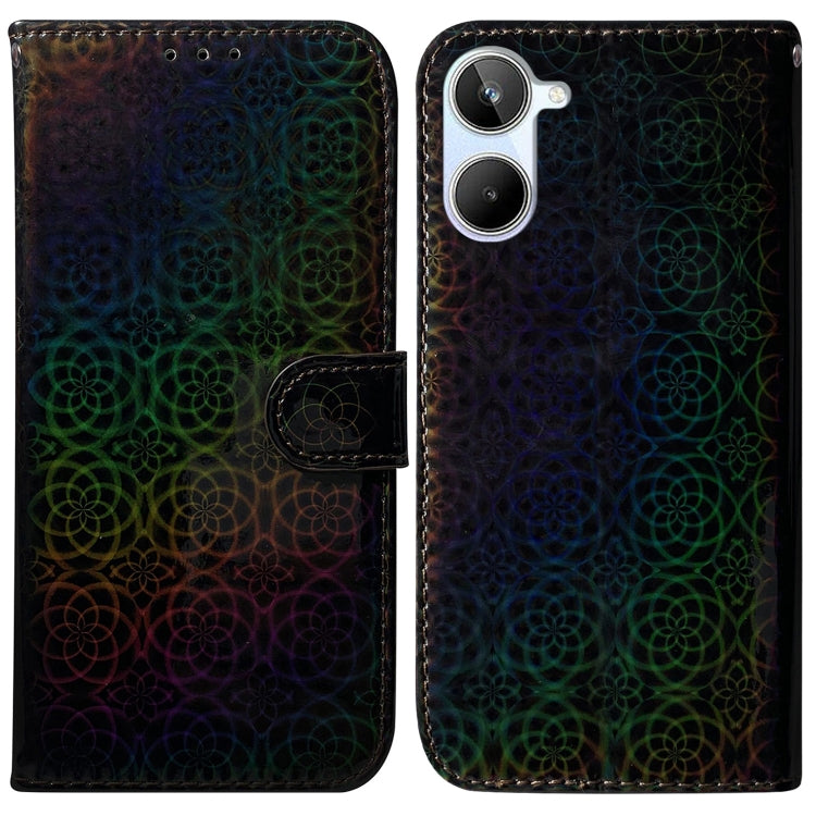 For Realme 10 4G Colorful Magnetic Buckle Leather Phone Case