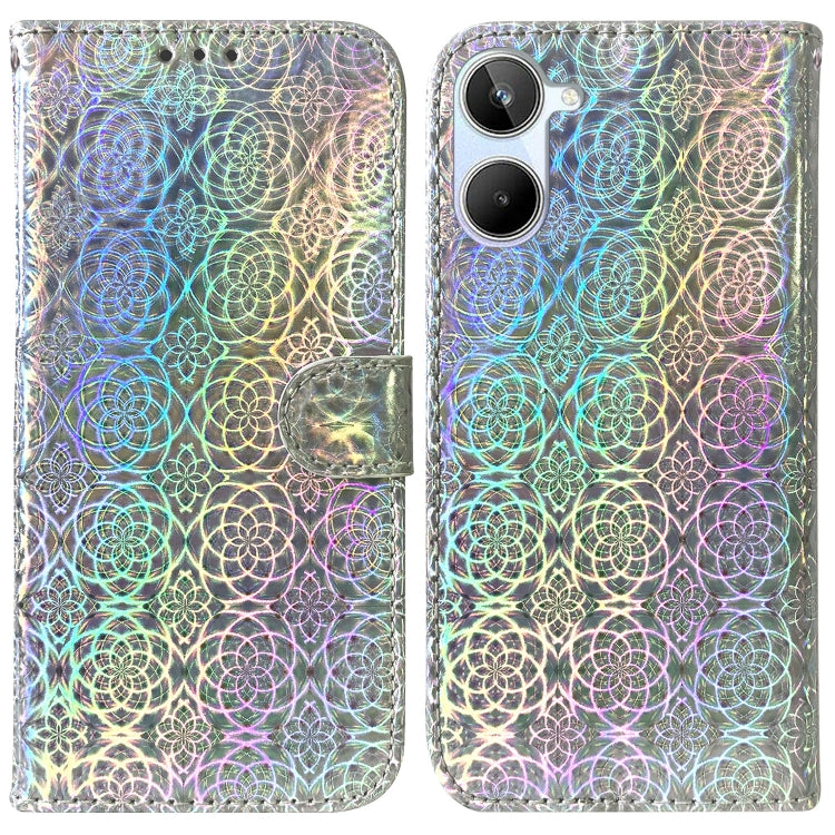 For Realme 10 4G Colorful Magnetic Buckle Leather Phone Case