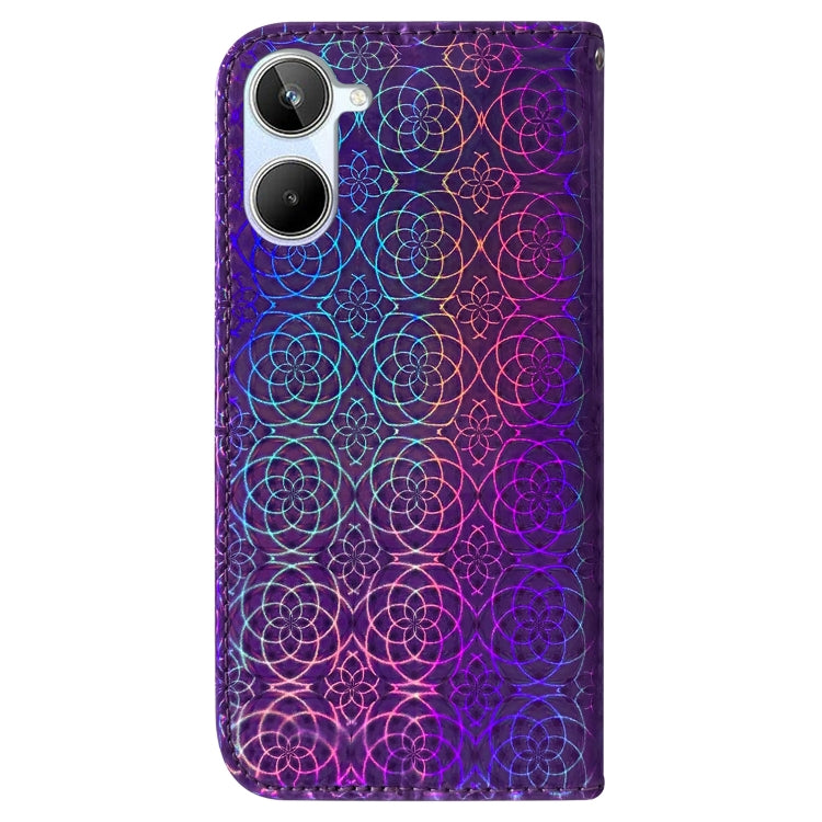 For Realme 10 4G Colorful Magnetic Buckle Leather Phone Case