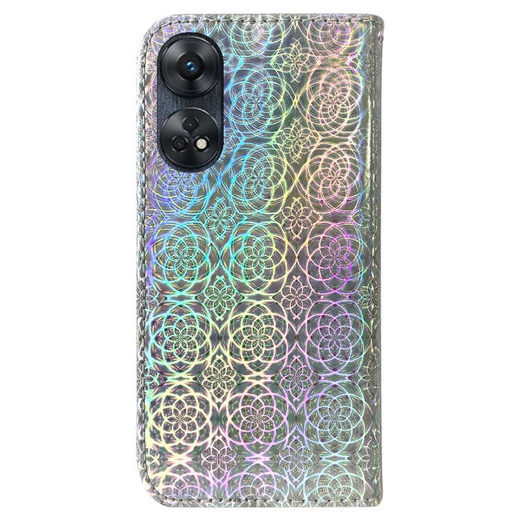 For OPPO Reno8 T 4G Colorful Magnetic Buckle Leather Phone Case