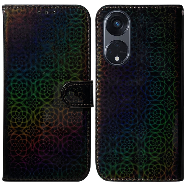 For OPPO Reno8 T 5G / A1 Pro 5G Colorful Magnetic Buckle Leather Phone Case