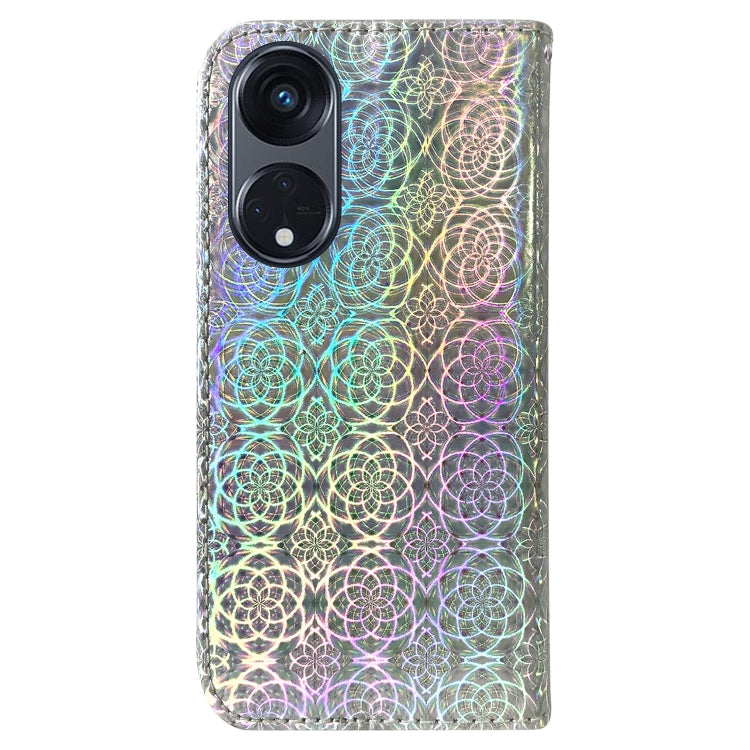 For OPPO Reno8 T 5G / A1 Pro 5G Colorful Magnetic Buckle Leather Phone Case