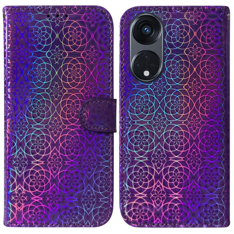 For OPPO Reno8 T 5G / A1 Pro 5G Colorful Magnetic Buckle Leather Phone Case
