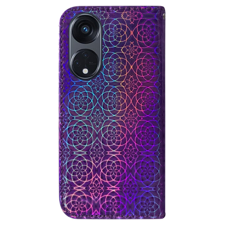 For OPPO Reno8 T 5G / A1 Pro 5G Colorful Magnetic Buckle Leather Phone Case
