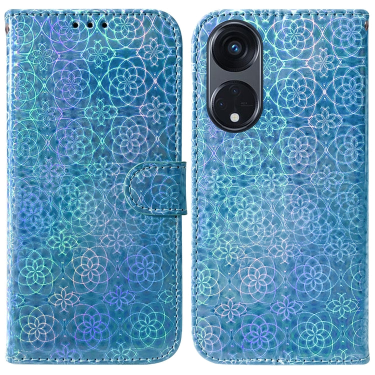 For OPPO Reno8 T 5G / A1 Pro 5G Colorful Magnetic Buckle Leather Phone Case