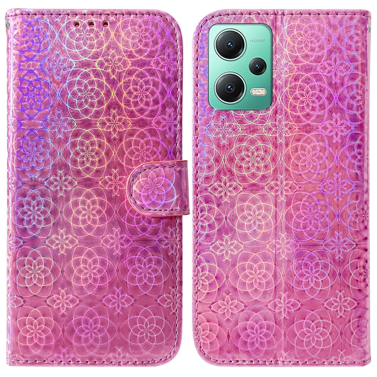 For Xiaomi Redmi Note 12 5G Colorful Magnetic Buckle Leather Phone Case
