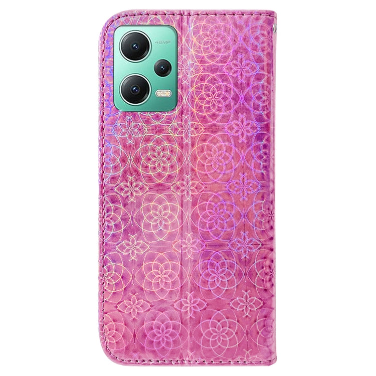 For Xiaomi Redmi Note 12 5G Colorful Magnetic Buckle Leather Phone Case