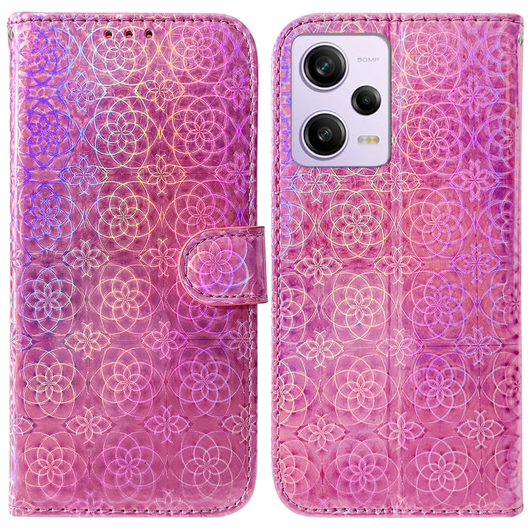 For Xiaomi Redmi Note 12 Pro Colorful Magnetic Buckle Leather Phone Case