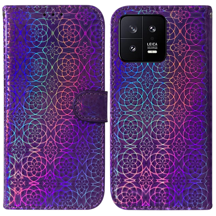 For Xiaomi 13 5G Colorful Magnetic Buckle Leather Phone Case