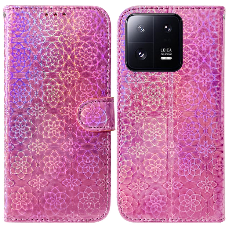 For Xiaomi 13 Pro 5G Colorful Magnetic Buckle Leather Phone Case