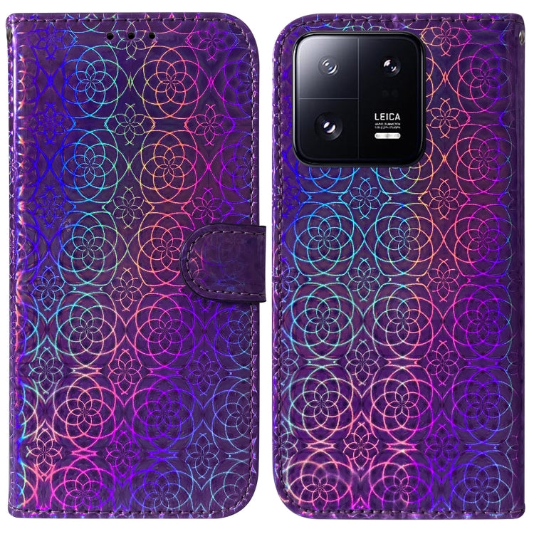 For Xiaomi 13 Pro 5G Colorful Magnetic Buckle Leather Phone Case