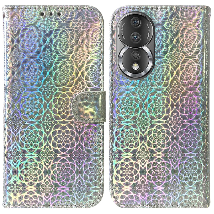 For Honor 80 Colorful Magnetic Buckle Leather Phone Case