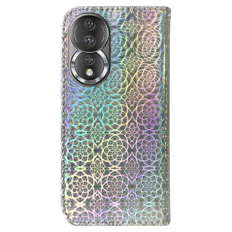 For Honor 80 Colorful Magnetic Buckle Leather Phone Case
