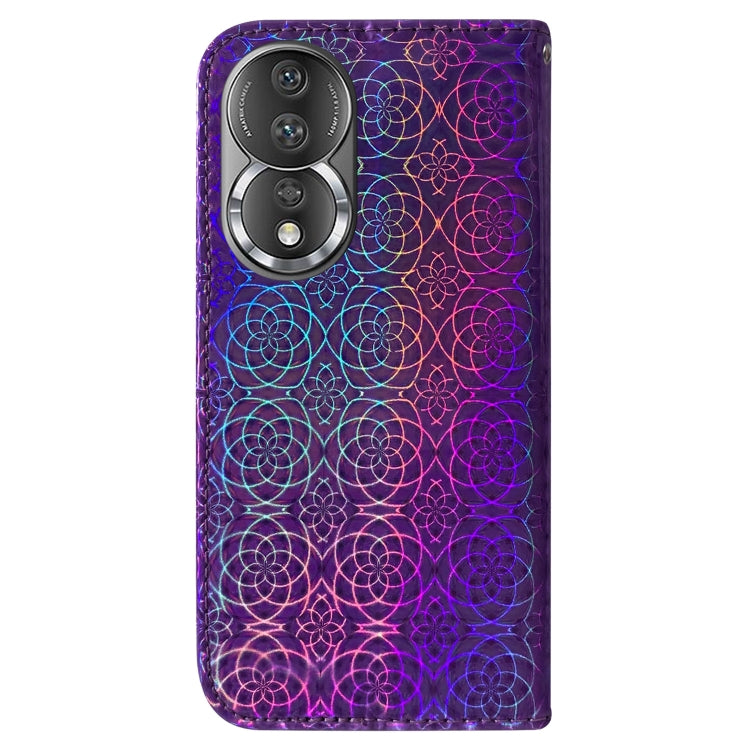For Honor 80 Colorful Magnetic Buckle Leather Phone Case