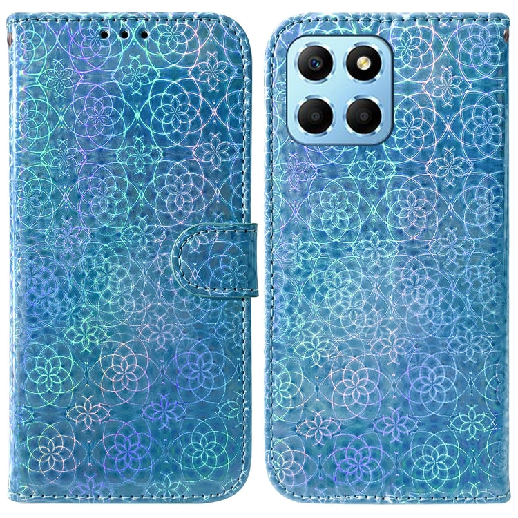 For Honor X8 5G Colorful Magnetic Buckle Leather Phone Case