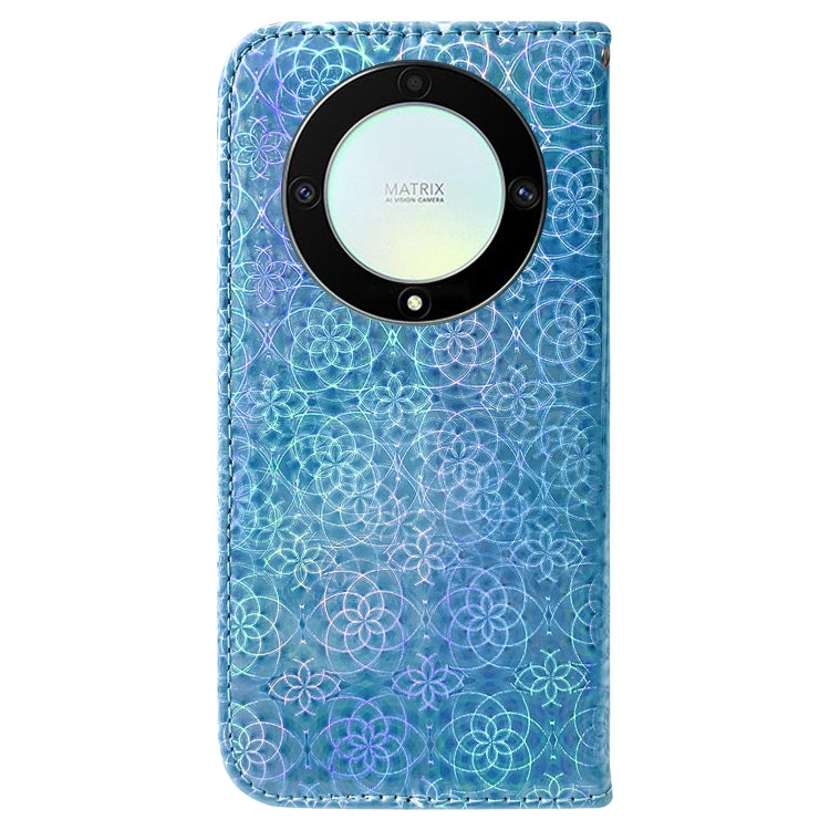 For Honor X9a Colorful Magnetic Buckle Leather Phone Case