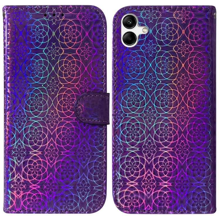 For Samsung Galaxy A04e / F04 / M04 Colorful Magnetic Buckle Leather Phone Case