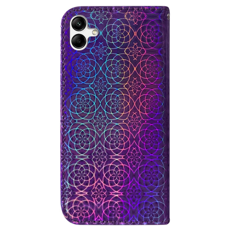 For Samsung Galaxy A04e / F04 / M04 Colorful Magnetic Buckle Leather Phone Case