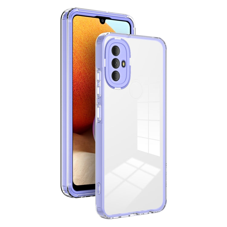 For Motorola Moto G Power 2022 3 in 1 Clear TPU Color PC Frame Phone Case