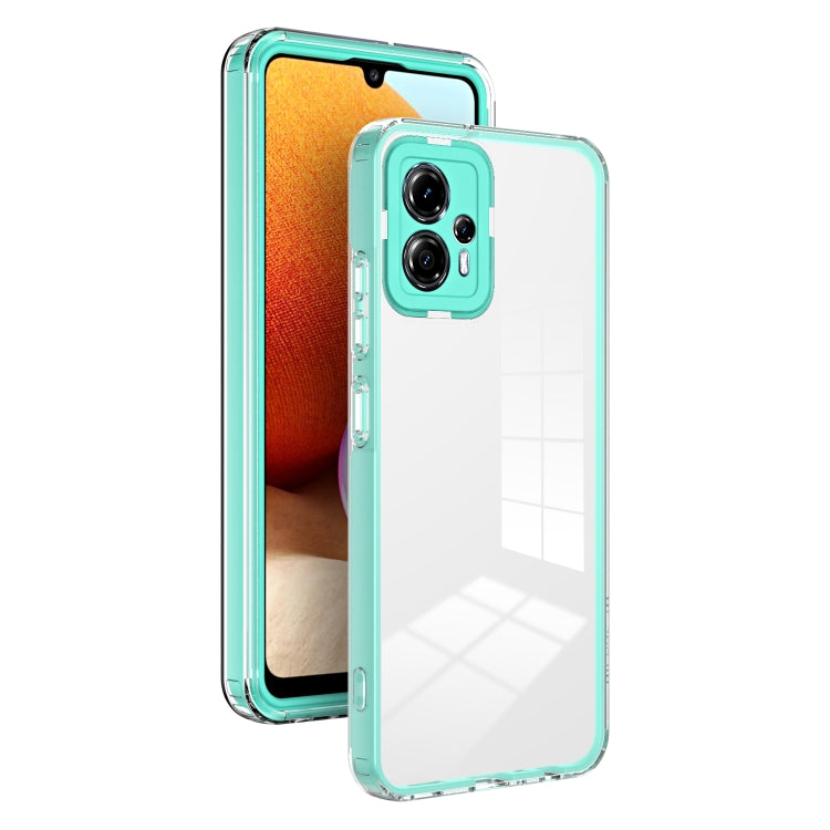 For Motorola Moto G13 3 in 1 Clear TPU Color PC Frame Phone Case