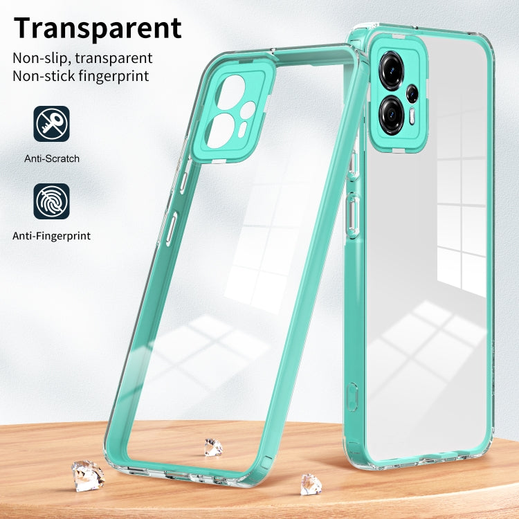 For Motorola Moto G13 3 in 1 Clear TPU Color PC Frame Phone Case
