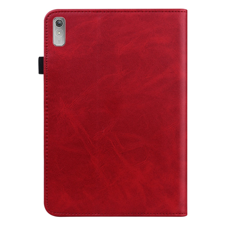 For Lenovo Tab P11 Gen 2 Embossed Striped Leather Tablet Case