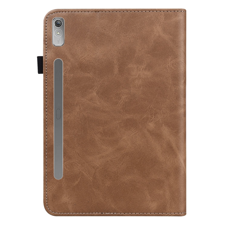 For Lenovo Tab P11 Pro Gen 2 Embossed Striped Leather Tablet Case