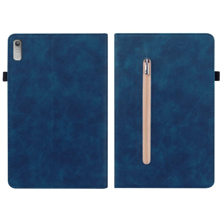 For Lenovo Tab P11 Gen 2 11.5 Skin Feel Solid Color Zipper Leather Tablet Case