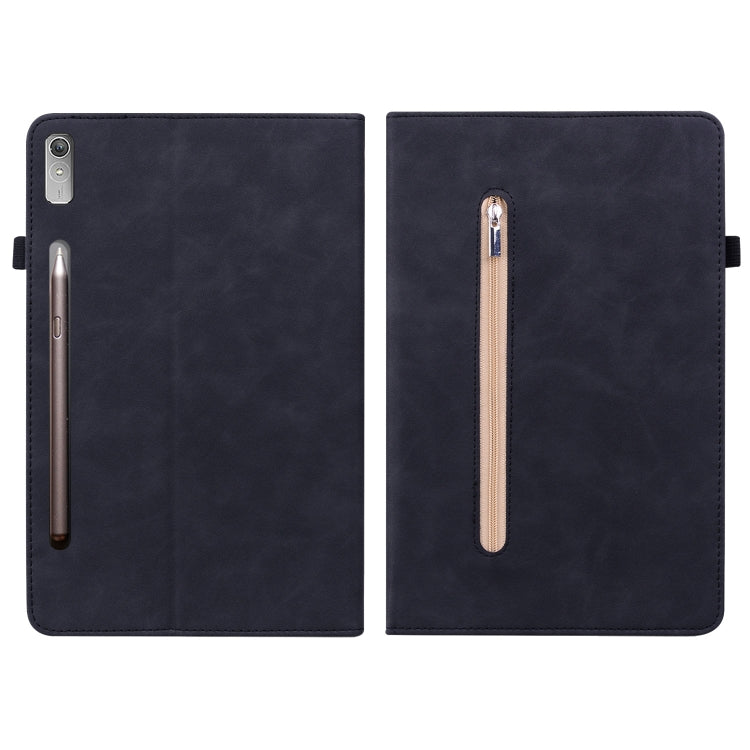 For Lenovo Tab P11 Pro Gen 2 11.2 Skin Feel Solid Color Zipper Leather Tablet Case