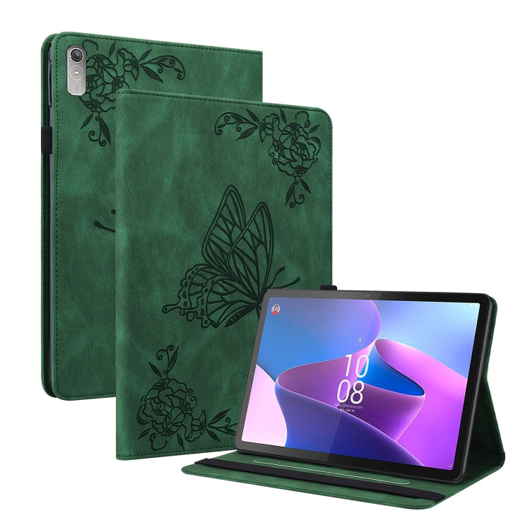 For Lenovo Tab P11 Gen 2 11.5 Butterfly Flower Embossed Leather Tablet Case