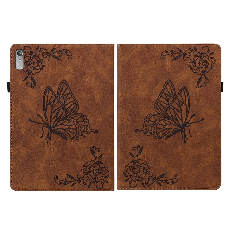 For Lenovo Tab P11 Gen 2 11.5 Butterfly Flower Embossed Leather Tablet Case